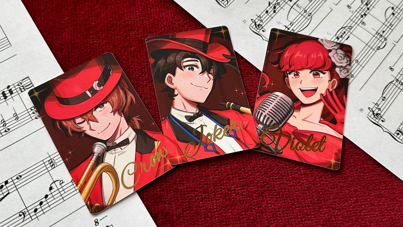 P5R Gold Foil Photocards
